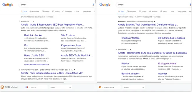 SEO Minion extension showing its on-page SEO analysis panel