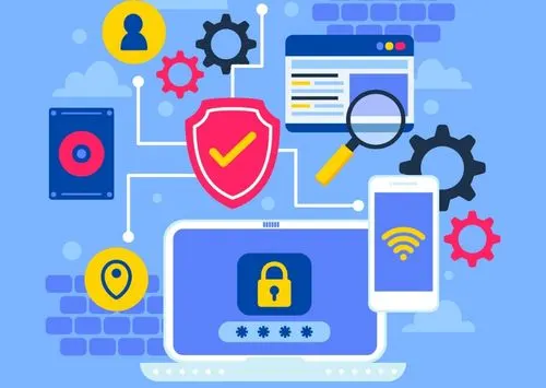 Digital security and data protection themed visual
