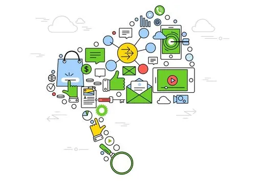 Illustration of paid search advertising and campaign management