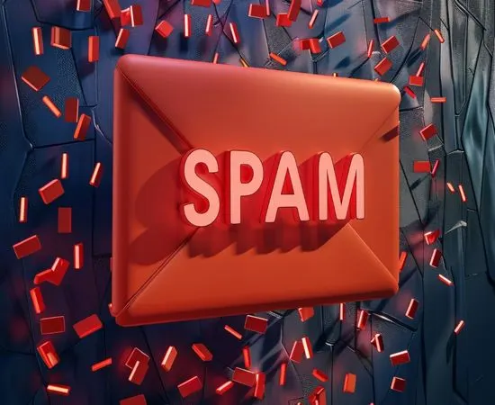 E-postaların spam olarak işaretlenmesini temsil eden görsel