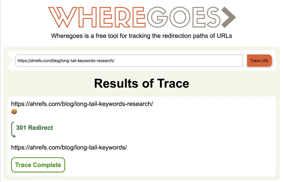 Where Goes redirect checker