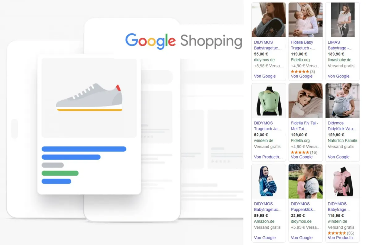 Google alışveriş reklamlarının e-ticaret satışlarına etkisini temsil eden görsel